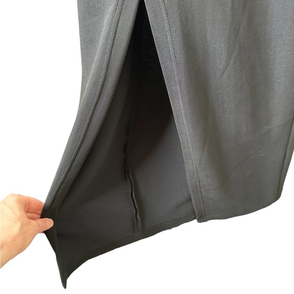 Vintage Y2K Rampage Stretchy Knit Maxi Dress Sheer Waist Halter Neckline Size 7 - Picture 7 of 14